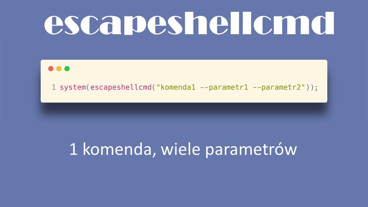 Escapeshellcmd
